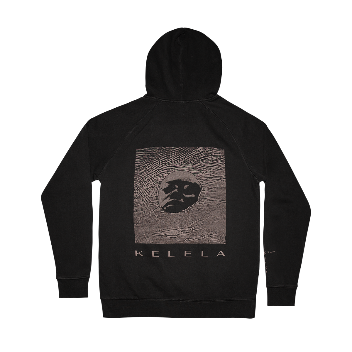 FACE FADED BLACK HOODIE